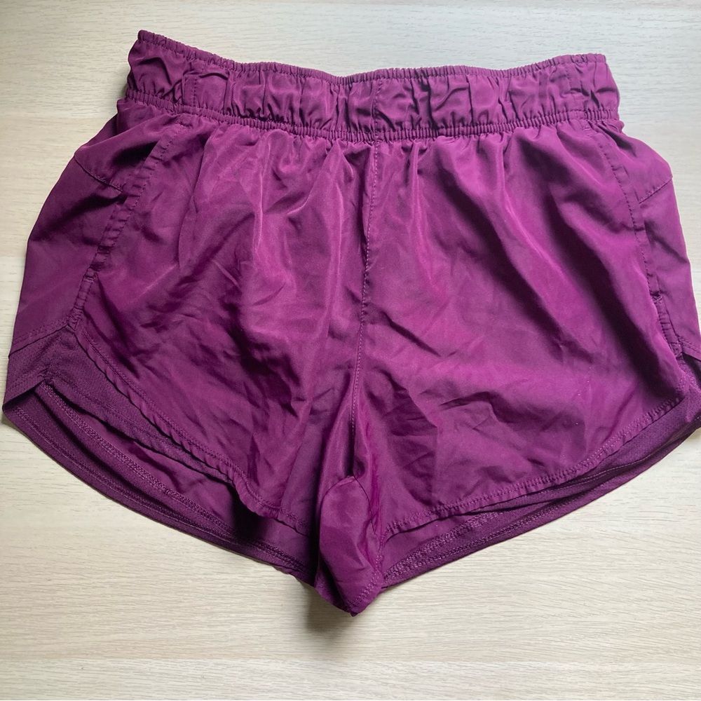 Athletic Works Purple Maroon Women's Athletic Shorts